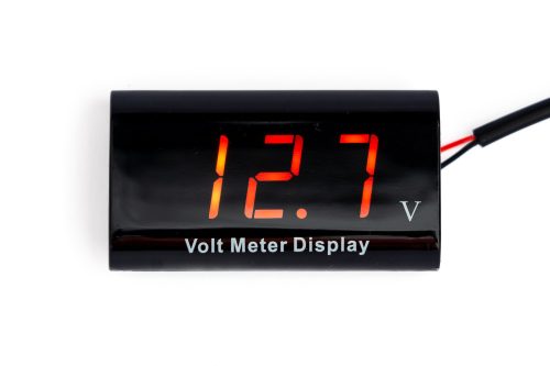 Voltage meter (voltmeter) with various display colors